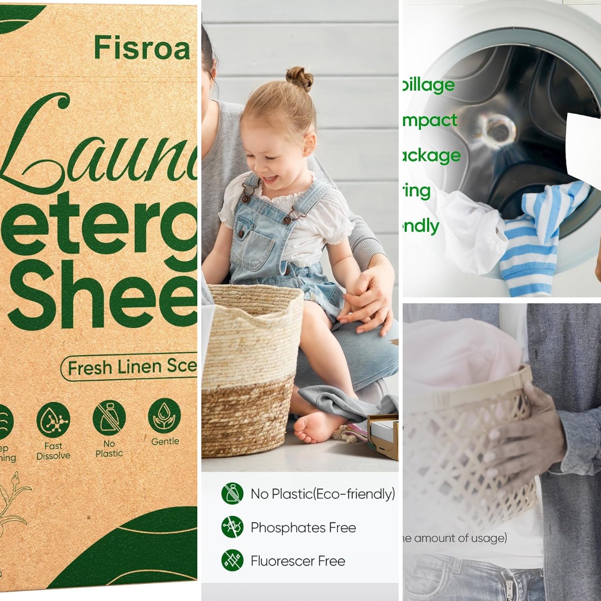 Laundry Strip Eco - Reise-Waschmittelblätter für 300 Wäschen, Umweltfreundliche Waschmittelblätter,