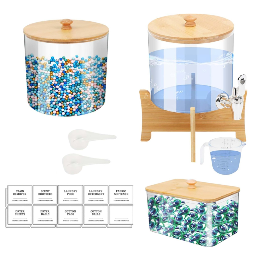 Laundry Strip Eco - 3er-Pack Aufbewahrungsset für die Wäscheorganisation, Spender